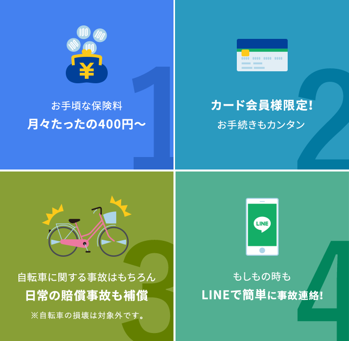 自転車トラブル安心保険｜自動車・バイク保険などの損害保険のご相談 