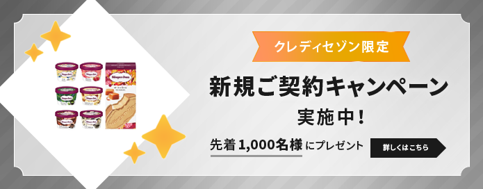 クレディセゾン限定 先着1,000名様にプレゼント 新規ご契約キャンペーン実施中!